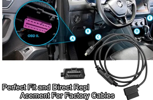 Miniatura 6 de OBDII a cable HDMI H00008000, cables de interfaz OBD2 enchufe a adaptador de monitor HDMI apto para Edge CS2 CTS2 CTS3 enchufe monitor reemplazar