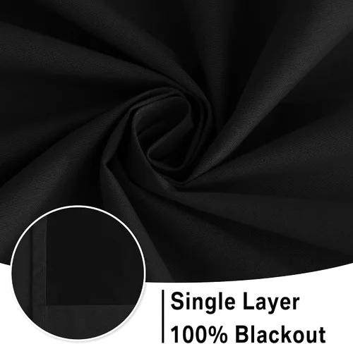 Miniatura 2 de RYB HOME Cortinas negras 100% opacas de 84 pulgadas de largo para dormitorio, sala de estar, cortinas de oscurecimiento de habitación para Negro