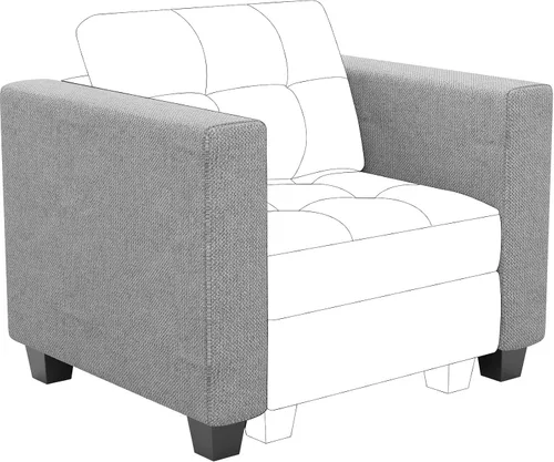 Miniatura 16 de Belffin Sofá modular modular con otomana de almacenamiento, sofá moderno en forma de L de tela con diván para espacios pequeños, azul