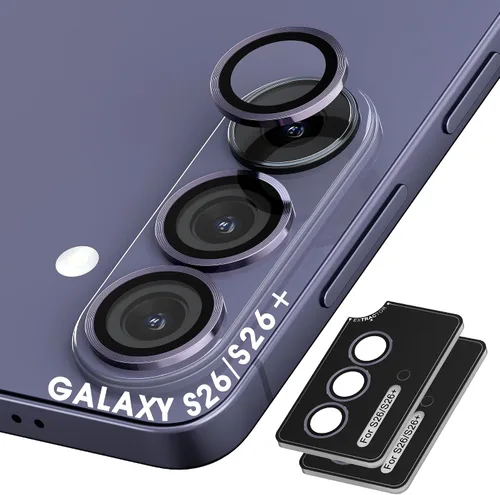 Miniatura 12 de Orzero Protector de lente de cámara compatible con Samsung Galaxy S25, bandeja de instalación de un solo paso, cubierta de vidrio con anillo