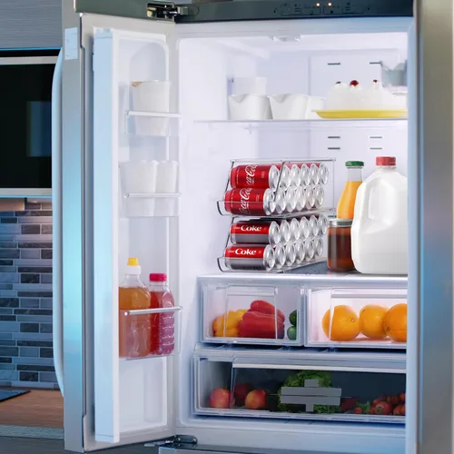 Miniatura 3 de Sorbus Organizador de latas de soda para refrigerador, dispensador de latas apilable con tapa para refrigerador, despensa, congelador, capacidad
