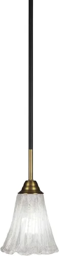 Miniatura 9 de Toltec Lighting Paramount - Mini colgante de 1 luz en acabado negro mate con cristal de arte perla de 7 pulgadas y estilo negro