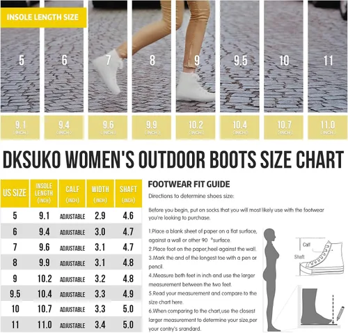 Miniatura 5 de DKSUKO Botas de lluvia para mujer, impermeables, con cordones, antideslizantes, para jardín