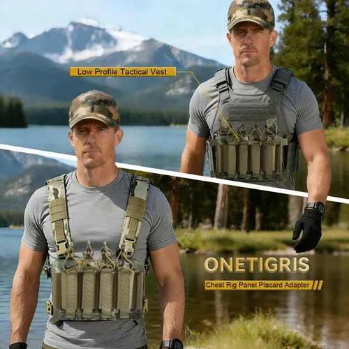 Miniatura 4 de OneTigris SMG Magazine Pouch with Hook Backing Tactical Placard for MP5 MP7 Magazines with Elastic Retention Straps