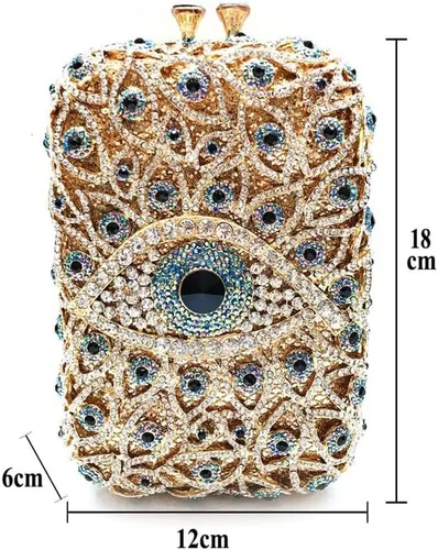 Miniatura 2 de TJLSS - Bolsa de noche con diamantes de cristal para fiesta, vestido de novia, bolsa de mano con diamantes para mujer, bolsa de hombro para cóctel