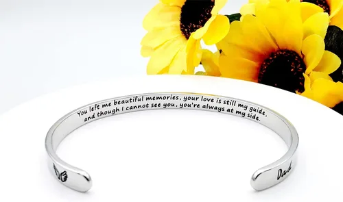 Miniatura 41 de Pulseras inspiradoras para mujer, joyería de acero inoxidable, con refranes, pulsera motivacional con mensaje oculto, pulseras grabadas para mejor