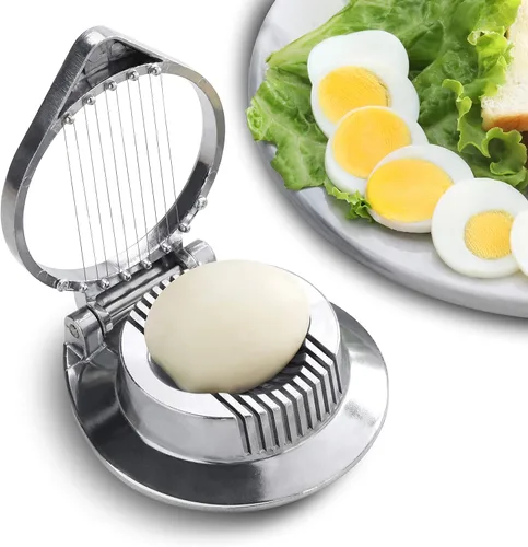 Miniatura 3 de New Star Foodservice 36459 Cortador de huevos de aluminio de grado comercial, cortador de hongos con alambre de acero inoxidable (solo lavado a mano)