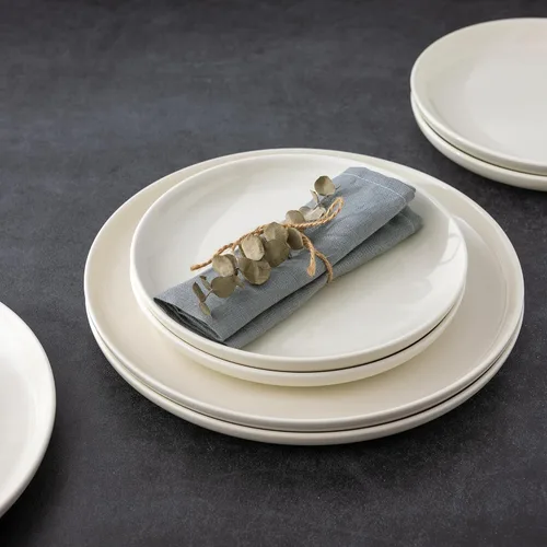 Miniatura 5 de AmorArc - Juego de platos de cena de 6 unidades, platos grandes de cerámica de 10.5 pulgadas para cocina, juego de platos de porcelana para cena