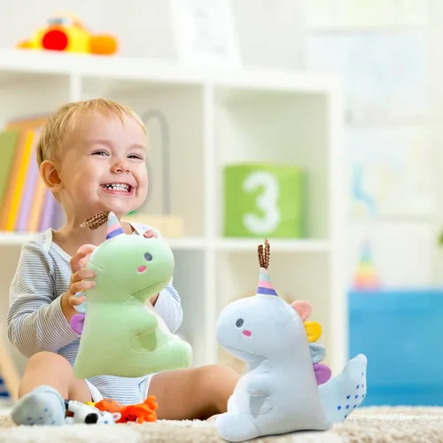 Miniatura 3 de Juguetes de peluche de dinosaurio de 10 pulgadas, lindo juguete de peluche de dinosaurios suaves, regalos para niños, niñas y adultos, regalos