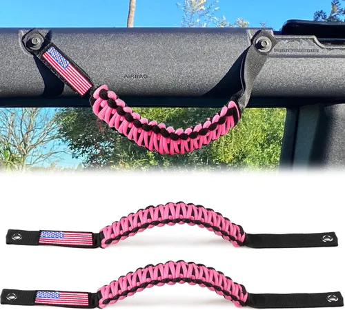 Miniatura 28 de Asas de agarre de barra antivuelco para Ford Bronco 2021 2022 2023 2024 2025 2 accesorios de 2 puertas y 4 puertas, mango de agarre de paracaídas