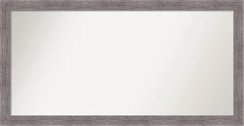 Miniatura 137 de Amanti Art Espejo de baño gris para sobre el fregadero, 31 x 48 pulgadas, espejo de tocador rectangular estrecho de color gris, marco de madera