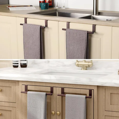 Miniatura 8 de KES Toallero sobre el Gabinete que se Ajusta a 1" de Grosor, Soporte para Toallas de Cocina para Gabinete, Barra para Toallas sobre la Puerta