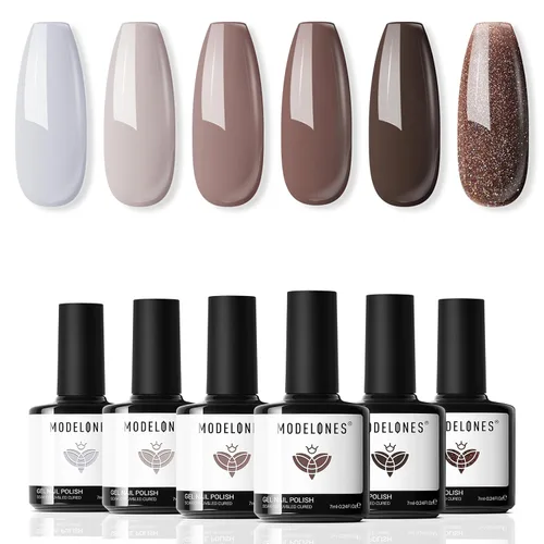 Miniatura 19 de modelones - Juego de 6 esmaltes en gel con efecto de ojo de gato cristalino, holográfico 9D, brillantina, negro, azul, morado, verde, con imán