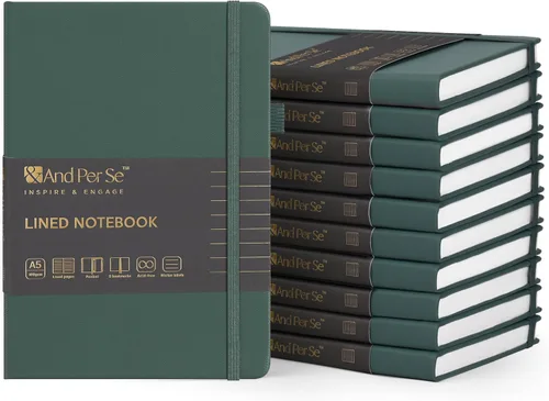 Miniatura 11 de &And Per Se - Cuaderno en blanco, 160 páginas, 5.7 x 8 pulgadas, cuaderno de rayas estrechas con papel grueso para escribir, cuaderno de tapa dura