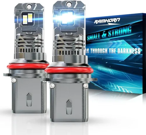 Miniatura 8 de RAMHORN Bombillas H4, bombillas 9003, 500% de brillo, diseño mejorado de 6500 K, luz antiniebla blanca fría Plug N-Play, paquete de 2