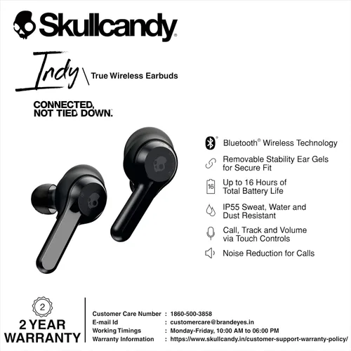 Miniatura 2 de Skullcandy - audífonos inalámbricos, con Bluetooth. Negro