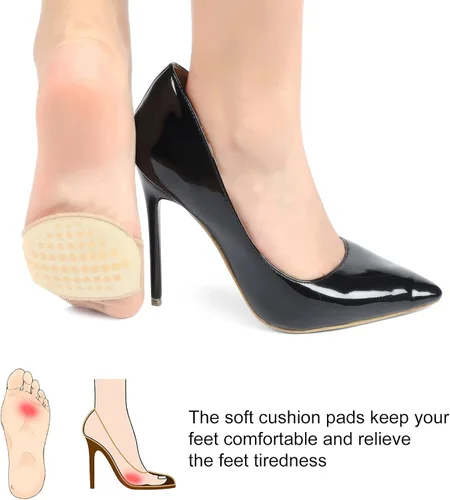 Miniatura 12 de 10 pares de calcetines para mujer con almohadillas acolchadas, almohadillas para el antepié, cojines medios calcetines, protectores antideslizantes