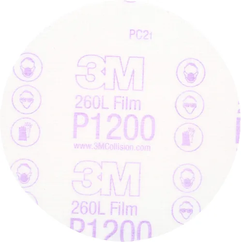 Miniatura 7 de 3M 17 Hookit - Disco de película para acabado, antipolvo, 6 pulgadas, P8., P600, 3