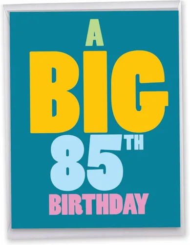 Miniatura 13 de NobleWorks - Divertida tarjeta de feliz cumpleaños número 85 (8.5 x 11 pulgadas) - Tarjeta jumbo para niños de 85 años, felicitaciones de cumpleaños