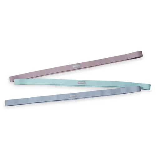 Gaiam Bandas de resistencia de tela (paquete de 3), bandas de ejercicio de goma y poliéster para sentadillas, dominadas, terapia física y