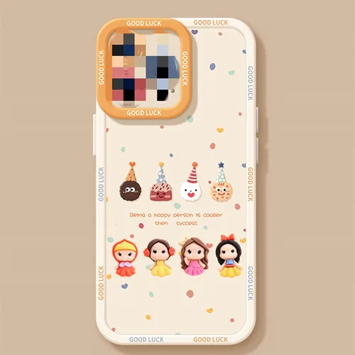 Miniatura 6 de Juego de 20 dijes de resina Kawaii de dibujos animados de princesa, juego surtido de cuentas de slime con parte trasera plana para adornos