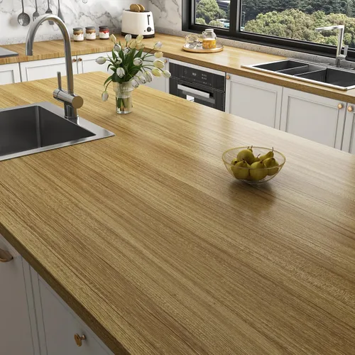 Miniatura 2 de Stickyart Papel de contacto de grano de madera natural para armarios y cajones, papel de contacto de madera rústica, papel tapiz de madera