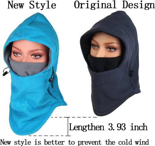 Miniatura 8 de Pasamontañas de forro polar cálido para bicicleta de esquí, máscara de cara completa, calentador de cuello, gorra deportiva de invierno