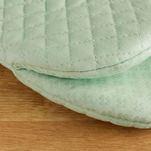 Miniatura 4 de Guantes KitchenAid, mini guantes de horno, de algodón, con agarre de silicona Verde pistacho