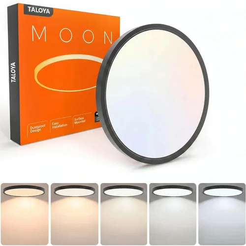 Miniatura 20 de TALOYA Lámpara de techo regulable de montaje empotrado, 10 pulgadas, 20 W, 5 CCT, lámpara de techo LED para dormitorio, cocina, sala de estar
