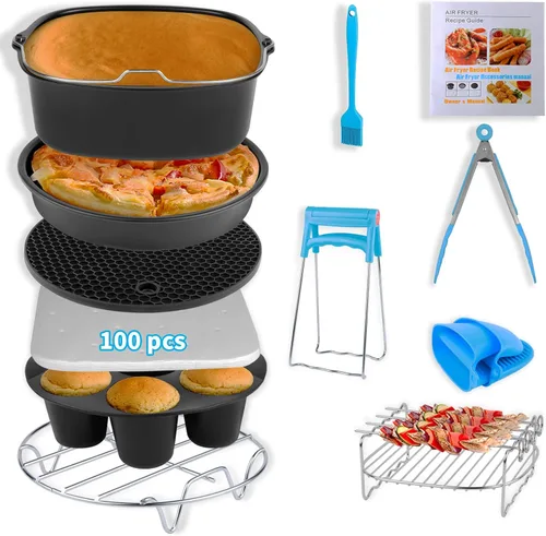 Miniatura 8 de Accesorios para freidora de aire Ninja Chefman COSORI Ninja Gourmia Dash Power XL 3.6 4.2 5.8QT, 12 piezas de accesorios para freidora de aire