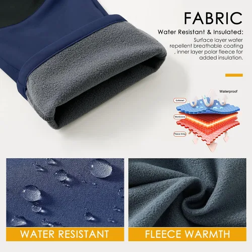 Miniatura 3 de Willit Pantalones de nieve para mujer impermeables cálidos pantalones de senderismo para invierno pantalones para exteriores aislados para clima frío