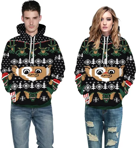 Miniatura 5 de Grace's Secret - Sudadera fea de Navidad estampados 3D unisex con capucha y bolsillo canguro