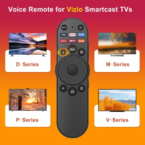 Miniatura 2 de Control remoto por voz compatible con Vizio Smart TV, XRT270 Remoto de repuesto para Vizio FHD 4K Quantum D/P/M/V-Series Smart TV