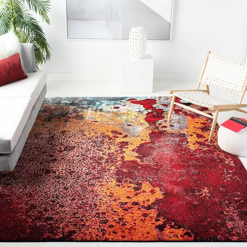 Miniatura 15 de SAFAVIEH Glacier Collection GLA124U - Alfombra moderna abstracta que no desprende pelusa, para sala de estar y dormitorio, 2 pies 3 pulgadas x 4