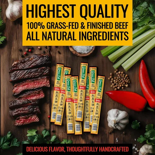 Miniatura 4 de Tillamook Country Smoker Palitos de carne 100% alimentada con pasto, cero azúcar, original, 1.15 onzas, paquete de 8, aperitivos de carne limpia sin