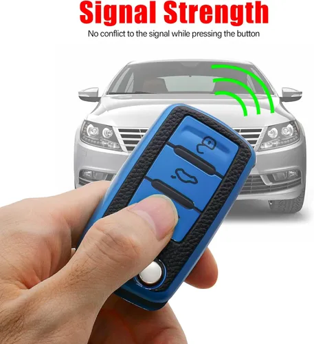 Miniatura 4 de Funda para Llavero VW de TPU Suave Premium con Llavero Carcasa Protección de 360 Grados Compatible con VW Volkswagen Jetta Golf Polo MK6 Passat Azul
