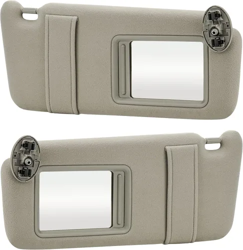 Reemplazo de visera parasol beige del lado del conductor izquierdo + lado del pasajero derecho compatible con Toyota Camry 2007 2008 2009 2010 2011