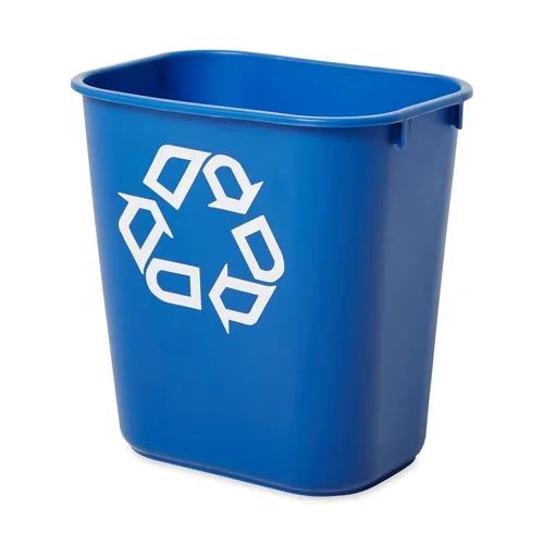 Miniatura 26 de Rubbermaid Commercial Products - Basurero de escritorio de resina plástica Azul
