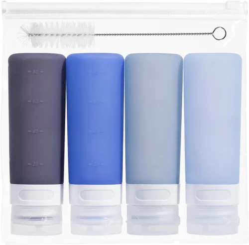 Miniatura 21 de MICEBAY Botellas exprimibles de condimentos para salsas, mini recipiente de silicona para aderezo de ensalada de 1 onza para llevar con bolsa