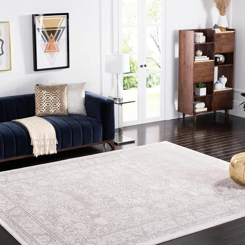Miniatura 5 de SAFAVIEH Alfombra de área de 8 x 10 pies - Colección Reflection - Grande - Beige y crema, no desprende pelusa y es fácil de limpiar, ideal para sala