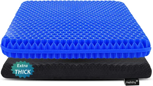Miniatura 9 de Cojín de gel para sentarse durante mucho tiempo, cojín de gel extra grueso para silla de ruedas, almohadillas suaves para sillas de oficina, hogar