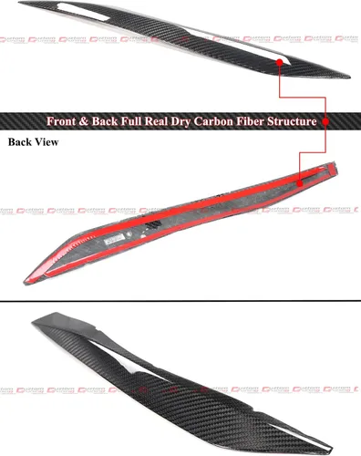 Miniatura 2 de Cubierta de fibra de carbono real para faros delanteros para cejas, compatible con Audi B9 A5 S5 RS5 2017-2022