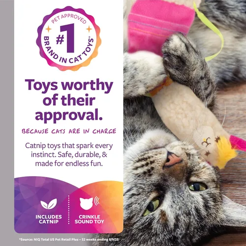 Miniatura 2 de SmartyKat Leggy Llama Catnip Juguete Pateador de Felpa Crujiente, Cuerpo Suave y Flexible para Luchar y Patadas de Conejo para Gatos y Gatitos