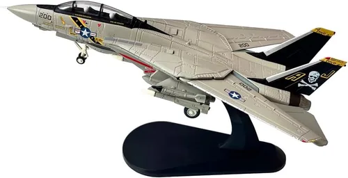 Miniatura 5 de Grumman F-14 F-14A F-14B F-14D Tomcat Fighter Aviones de combate de metal militar fundido a presión modelo de avión de metal (F-14A)