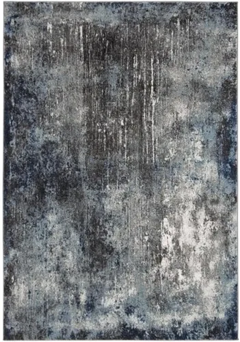 Miniatura 9 de SAFAVIEH Galaxy Collection - Alfombra para pasillo, 2 pies 3 pulgadas x 8 pies, carbón y azul, diseño abstracto moderno, no desprende pelusa