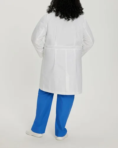 Miniatura 3 de Landau Abrigo de laboratorio de longitud completa con 5 bolsillos y 3 botones para mujer 3165, Blanco