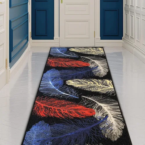 CreativeDeco Alfombra de pasillo hecha a medida de pelo bajo con respaldo de goma para cocina, vestíbulo, pasillo, entrada, elige tu longitud,