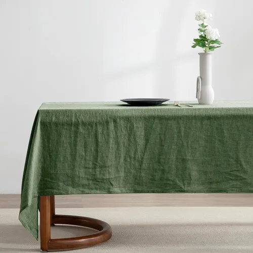 Miniatura 18 de EVERLY 100% Pure Linen Rectangle Tablecloths 60x84Inches for Dining,Buffet Parties,Picnic,Events,Weddings and Restaurants,Decorative Black