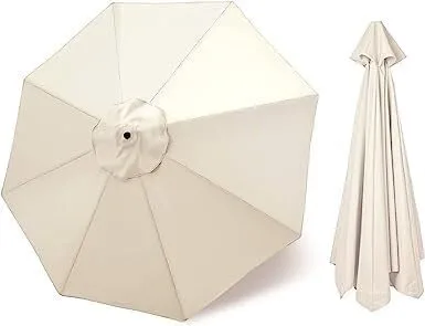 Fundas de repuesto para paraguas (9 pies/10 pies/6 varillas/8 varillas), toldos de repuesto para paraguas de tela, resistentes al agua/UV30+, para