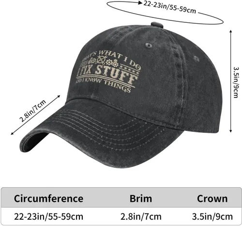 Miniatura 6 de Gorra de béisbol con texto "I Fix Stuff Dad" para regalar